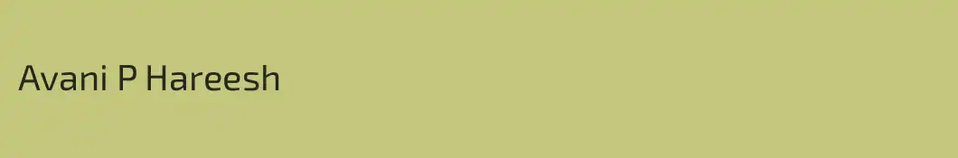 Avani P Hareesh